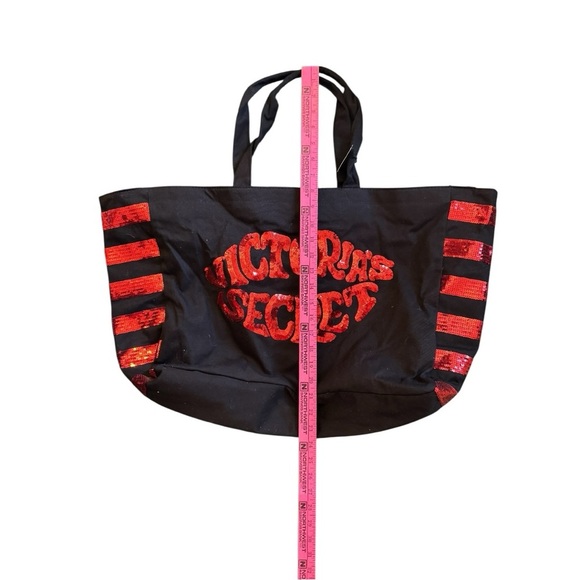 Victoria's Secret Sequined Black and Red Tote NWT - Picture 8 of 12
